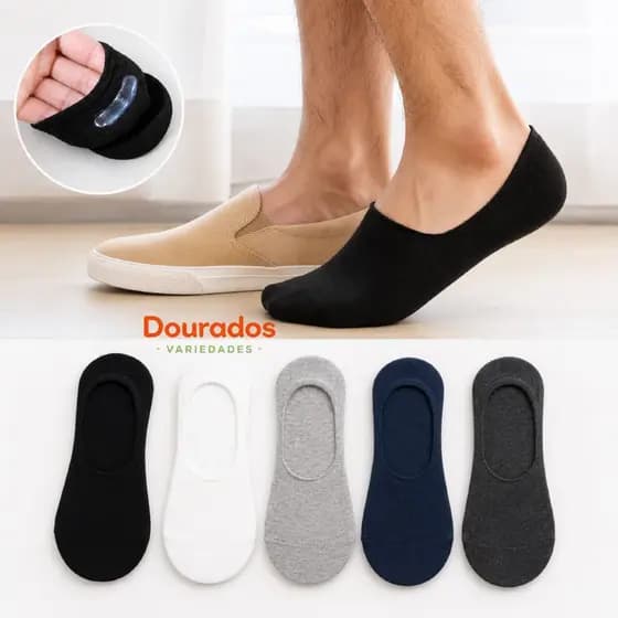 Meia Sapatilha Soquete Invisível Masculina Kit