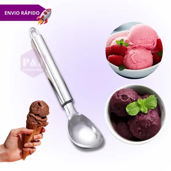 Colher Pegador De Sorvete Açai Concha Para Sorveteria Gelato