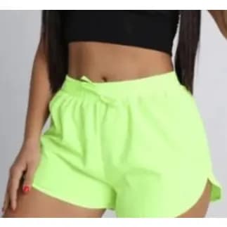 Short Feminino Academia Tactel Costura Reforçada Shortinho Saída Praia