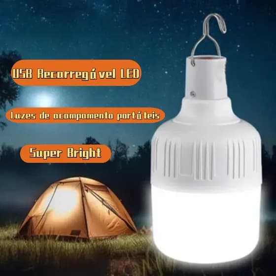 Lâmpada LED Para Camping USB Recarregável 60W/80W Portátil Para Acampamento/Decoração Da Casa