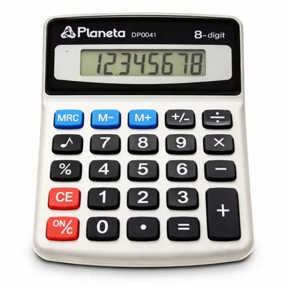 Calculadora Eletrônica Planeta de 8 dígitos - Função sonora Design Compacto e moderno