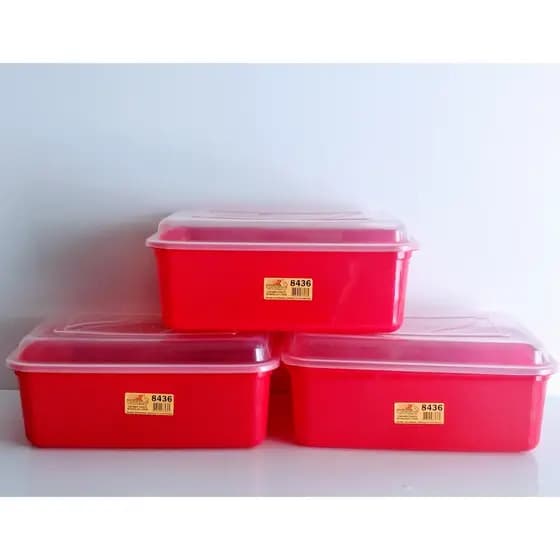 CONTAINER VERSATIL PLASTICO RETANGULAR 4 LITROS COM TAMPA TRANSPARENTE