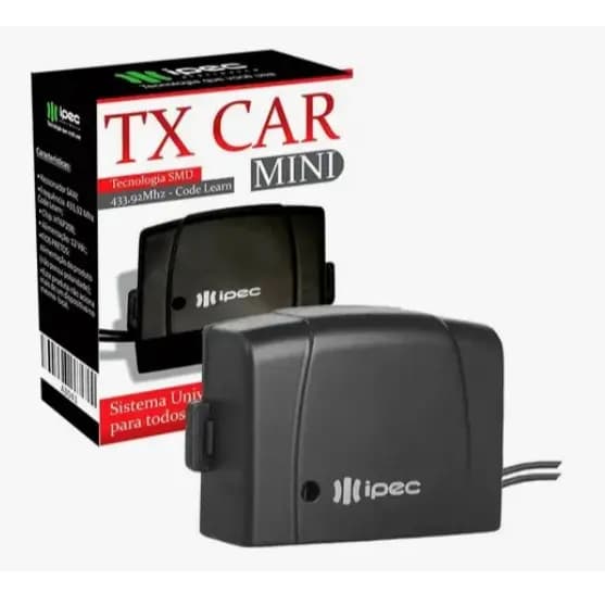 Controle De Portão Eletrônico Tx Car Mini Ipec 433,92 mhz Farol Carro