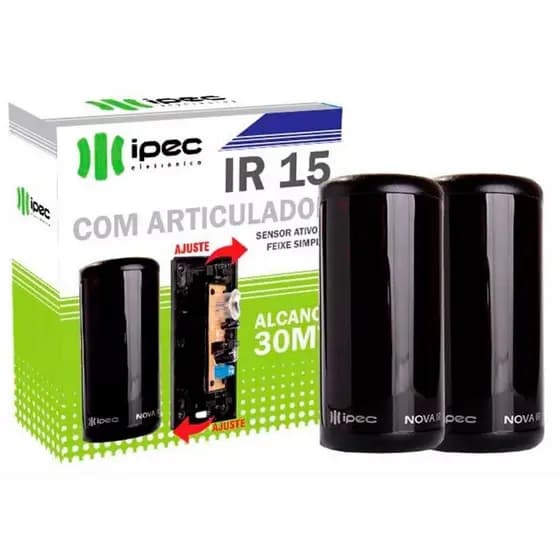Sensor Barreira Ativo Fotocélula Ir 15 Mini Digital Infra Para Portões Anti Esmagamento