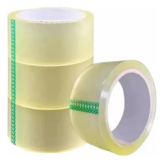 10 Fitas Adesivas 45x100 Metros Transparentes 10 Rolos Cola Forte