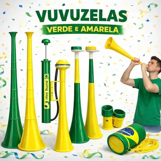 Vuvuzela e Buzina para Torcida – Corneta de Torcedor para Jogos