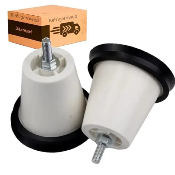 Kit 4 Pés Para Geladeira Maquinas De Lavar Parafuso 5/16