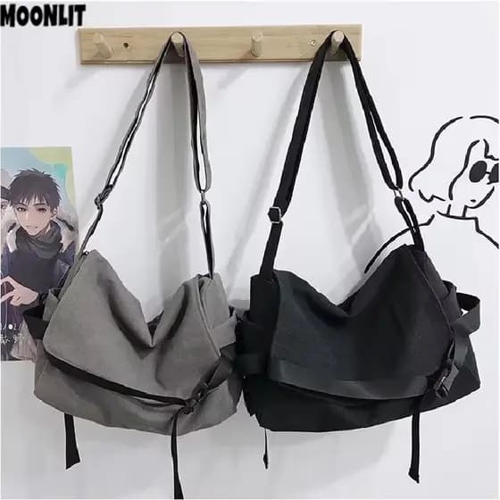 Bolsa De Lona Unissex, Bolsa De Ombro Retrô Simples, Bolsa Crossbody Legal, Nova Bolsa De Grande Capacidade