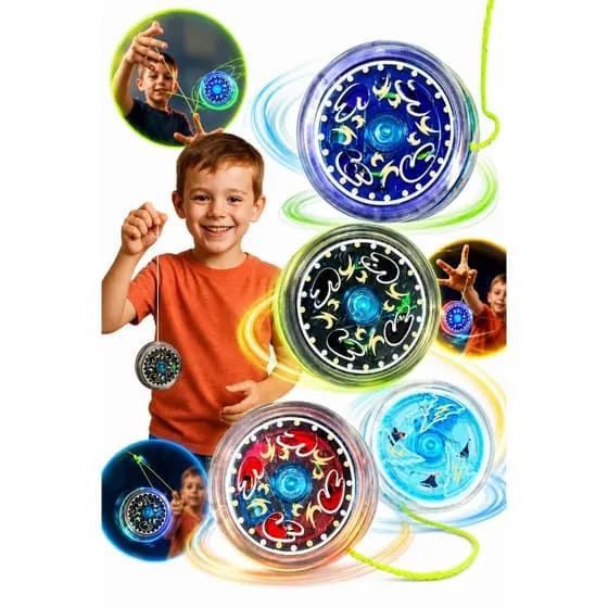 Io-io (ioio,yoyo) Rolamento Profissional E Infantil Com Led