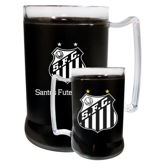 Caneca Gel Santos 400ml Térmica Oficial Times Coleção Clubes