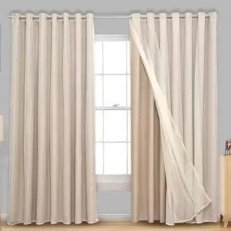 Cortina Blackout para sala com voil PVC- Cortinas para sala 3 00 x 2 80 - cortina blackout quarto