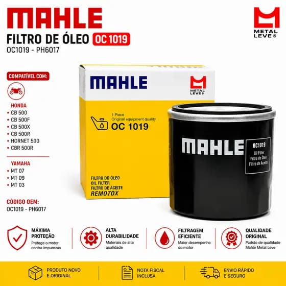 Filtro De Oleo Cb 500 Hornet Mt 07 Mt 09 Mt 03 Oc1019-Ph6017