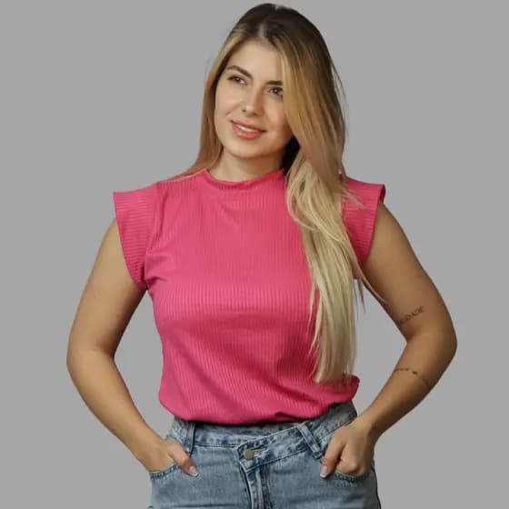 Blusa Feminina Regata Basica Estilisa Muscle Tee Canelada Promoção