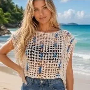 BLUSA BOHO CHIC CROCHÊ