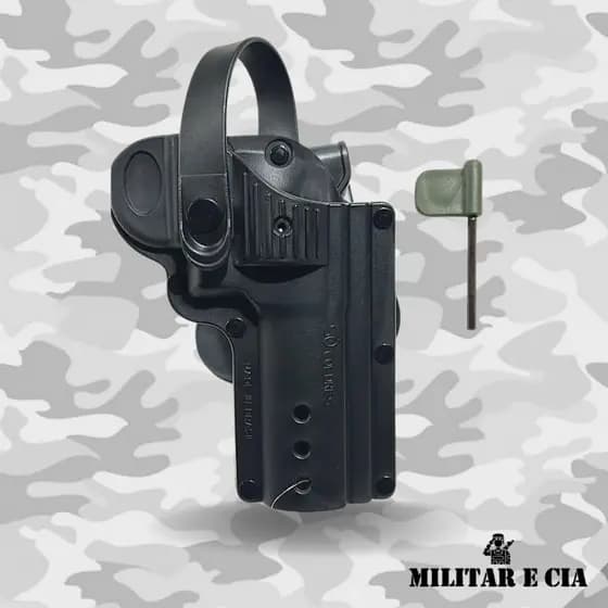 Coldre Preto De Cintura Para Revolver 6 Tiros SÓ COLDRES
