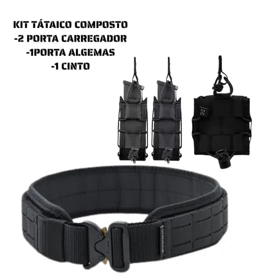 kit Cinto Tático Multifuncional de Liberação Rápida para Exterior completo - confortavel