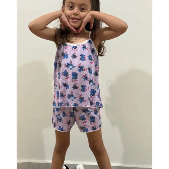 Kit 2 Pijamas Infantis Femininos – Short Doll Estampado para Menina