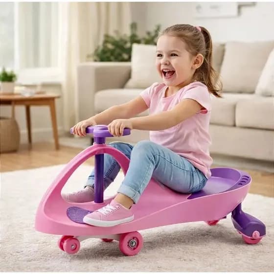 Rolimã Infantil Carrinho Super Car Gira Volante Unitoys Azul Vermelho rosa