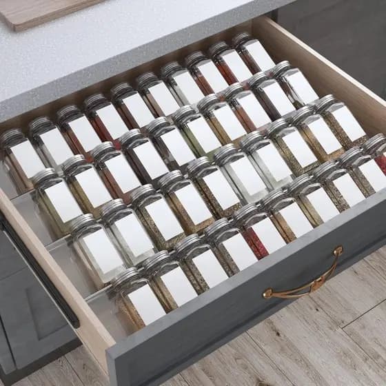 Kit Dois ou mais Organizador de Gaveta 30cm Temperos Maquiagem Bandeja Suporte Especiarias Acrílico