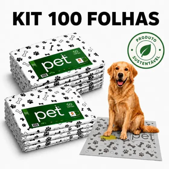 Kit Jornal Pet Higiênico Folhas Biodegradável Atóxico Não Mancha