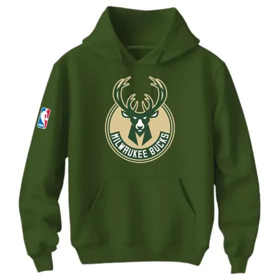 Moletom Canguru Milwaukee Bucks Blusa Basquete Masculina Estampada Time 100% Algodão Premium