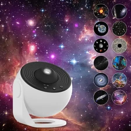 Planetário 12 Em 1 Projetor Luz Noturna Estrelada Galaxy 360 LED Girado Ceu Estrelado Lua
