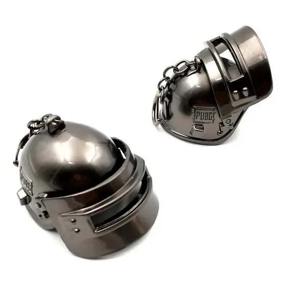Chaveiro Metal - Capacete Soldador - Grafite - 3cm