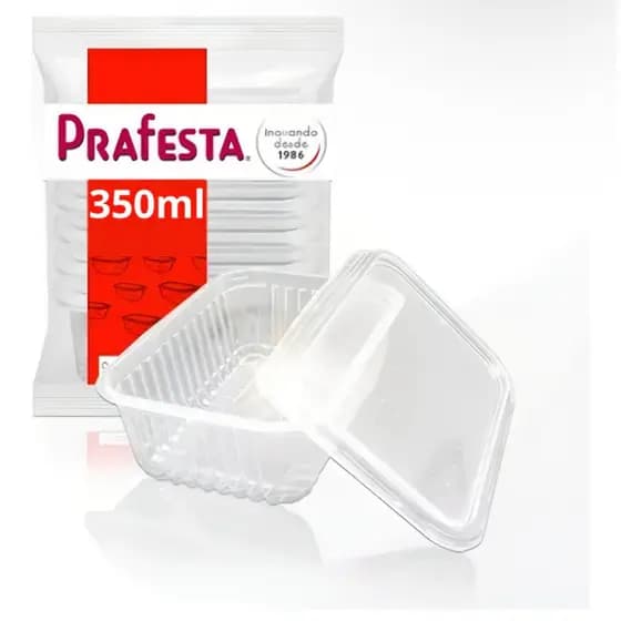 POTE PRAFESTA RETANGULAR 350ML C/24