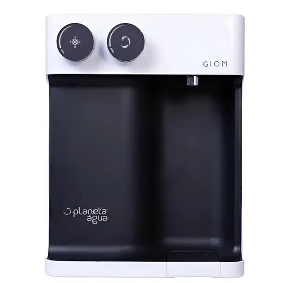 Purificador Água Gelada e Natural Planeta Água 127V Giom Carvão Ativado Branco e Preto
