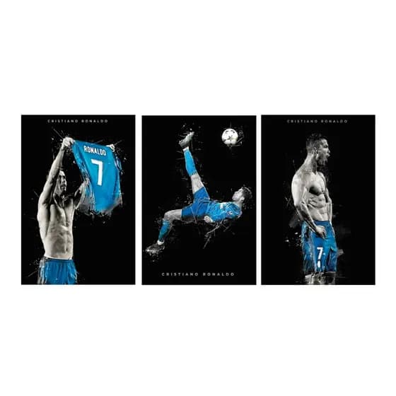 Quadros Decorativos Jogador Cr7 50x30 Cristiano Ronaldo Premium Luxo