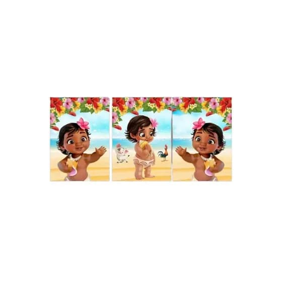 Quadro Decorativo MOANA BABY / MOANA 50x30 sala quarto Premium Luxo