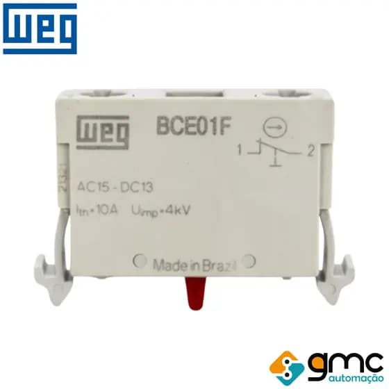 Bloco De Contato Bce01f-cew Fechado Para Botão 1nf Weg