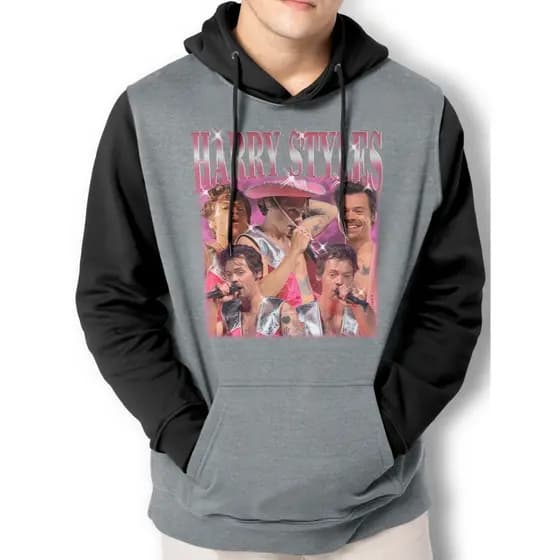 Moletom Casaco Harry Styles Pink Blusa Canguru infantil Tecido Algodão Camisa premium MPF