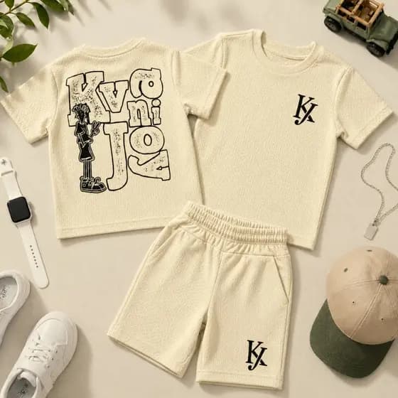 Roupa Infantil Masculina - Conjunto Blusa e Bermuda Original Verão Dry Fit Casual Leve