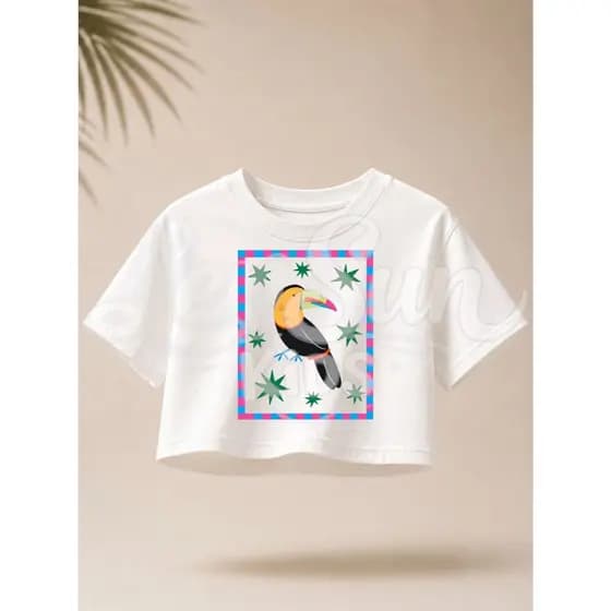 Cropped Oversize Infantil Juvenil Blusa Estampado Moda Feminina