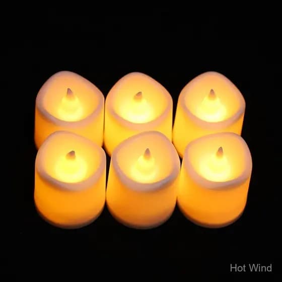12/20/24Pcs Candle Light-Realista Sem Fogo Bateria Alimentada Velas,Casamento E Festa DecoraçãO PláStico DuráVel Promoçn