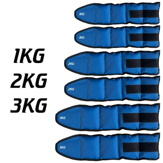 Kit 3 Peso Para Perna de 1kg ao 3kg Para Treino Bumbum Fitness Funcional Tornozeleira Academia