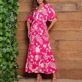 VESTIDO LOGO MODELO F A R M ESTAMPADO VERÃO VISCOLINHO MODA FEMININA