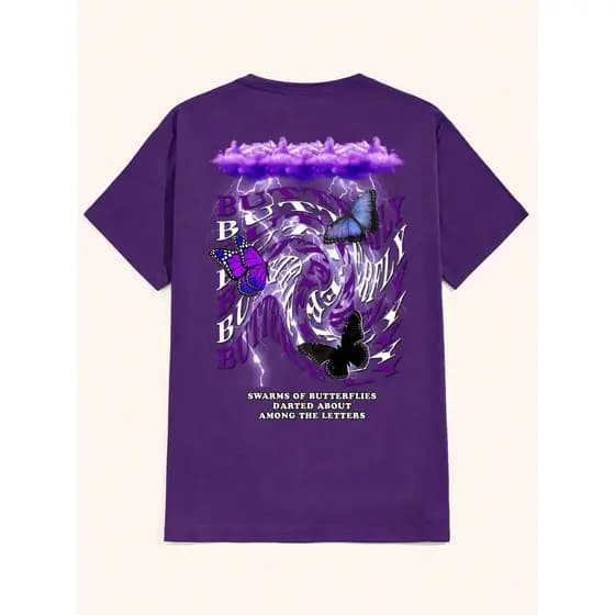 Camiseta Butterfly Vibe Divertida Unissex Masculino Feminino 100% Algodão Top Premium Streetwear