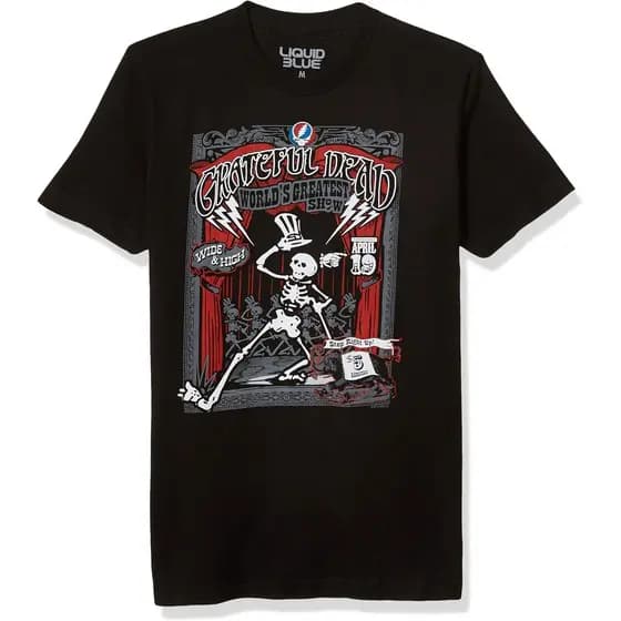 Camiseta masculina Show Time Caveira de Manga Curta Skull Blusa Unissex Moda T-shirt