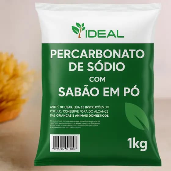 Lava Roupas Percabonato com Sabão em Pó 1kg Aroma Intenso Branqueador
