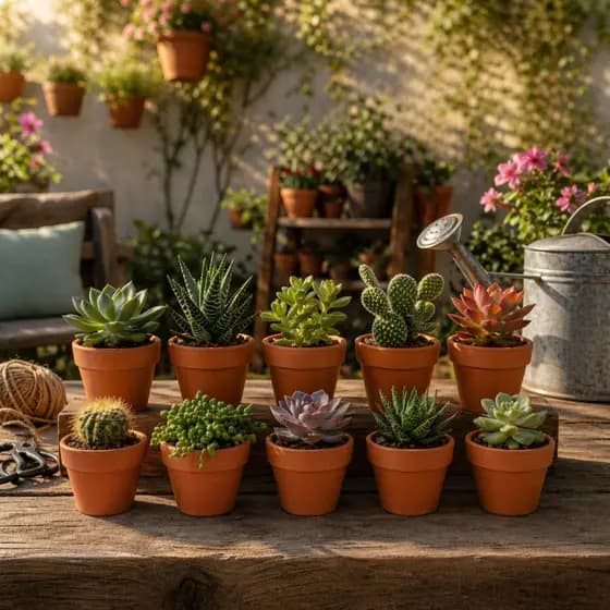 Kit 10 Mini Vasos de Barro 8x7cm Artesanal para Plantas Suculentas Cactos Vasinhos Decorativos Lembrancinha Casamento