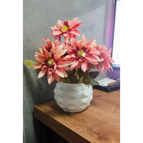 Vaso Decorativo Geométrico 3D Para Decoração Casa Escritório Ambientes Moderno