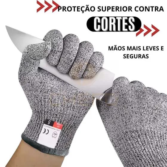 Luva de Açougueiro com Proteção HPPE, Importada da Ásia, Resistente a Cortes
