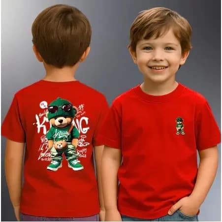 Camiseta Infantil T-Shirt Masculino Urso Bear Infantil