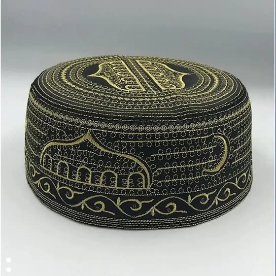 Chapéus Muçulmanos Bordados Chapéu De Oração Masculino Árabe