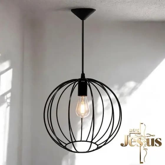 Pendente Lustre Luminária Bola Aramado