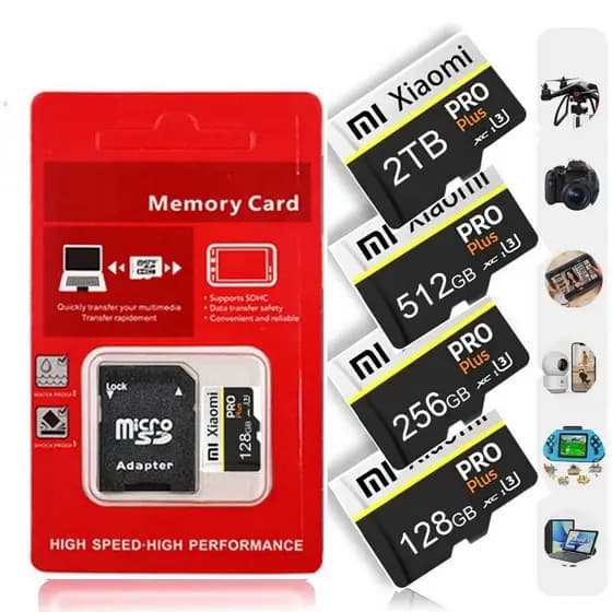 Cartão Micro SD Class10 , De Memória 2TB 1TB 512GB 256GB 128GB U3 Flash TF Para Laptop , Telefone , PC , Câmera De Vigil
