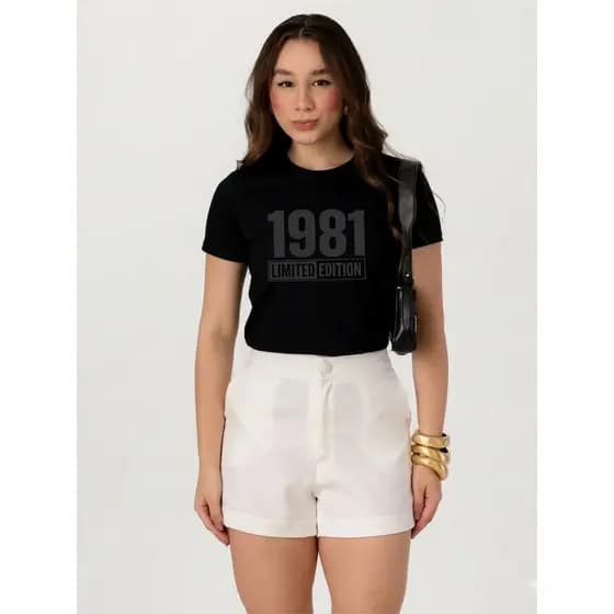 BLUSA FEMININA 1981 LIMITED EDITION ALGODÃO PREMIUM