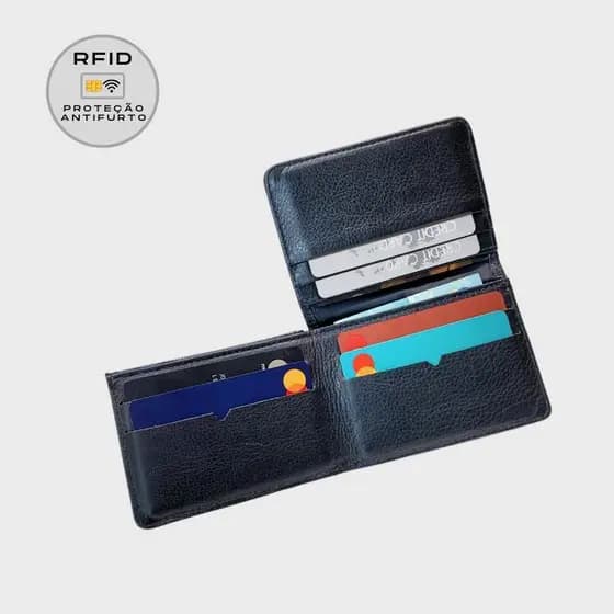 Carteira Couro Legítimo Slim Masculina Cnh Habilitação Cartão Dinheiro